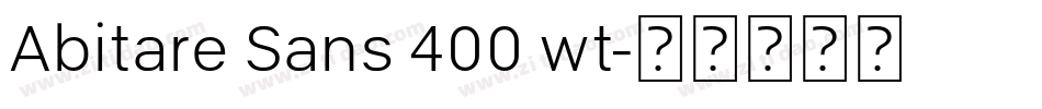 Abitare Sans 400 wt字体转换